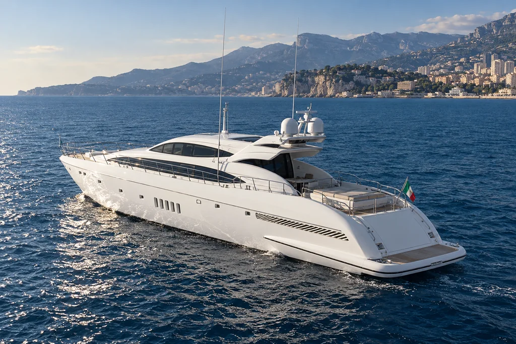 Mangusta 105 sur la côte de Monaco