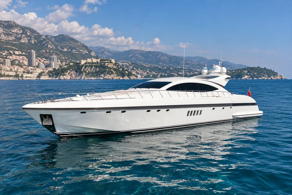 Mangusta 108 sur la côte de Monaco