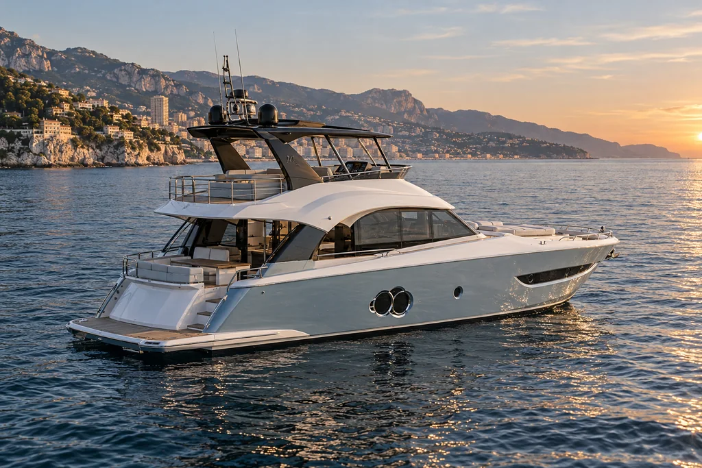 Monte Carlo Yachts MCY66 sur la côte de Monaco