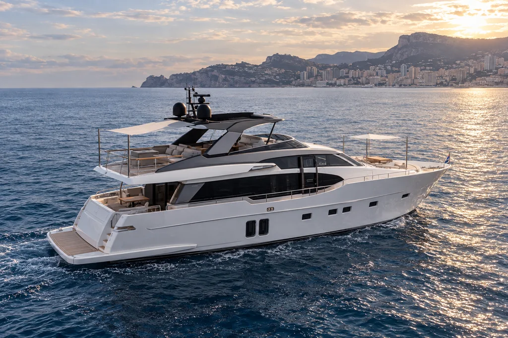 Sanlorenzo SL78 sur la côte de Monaco