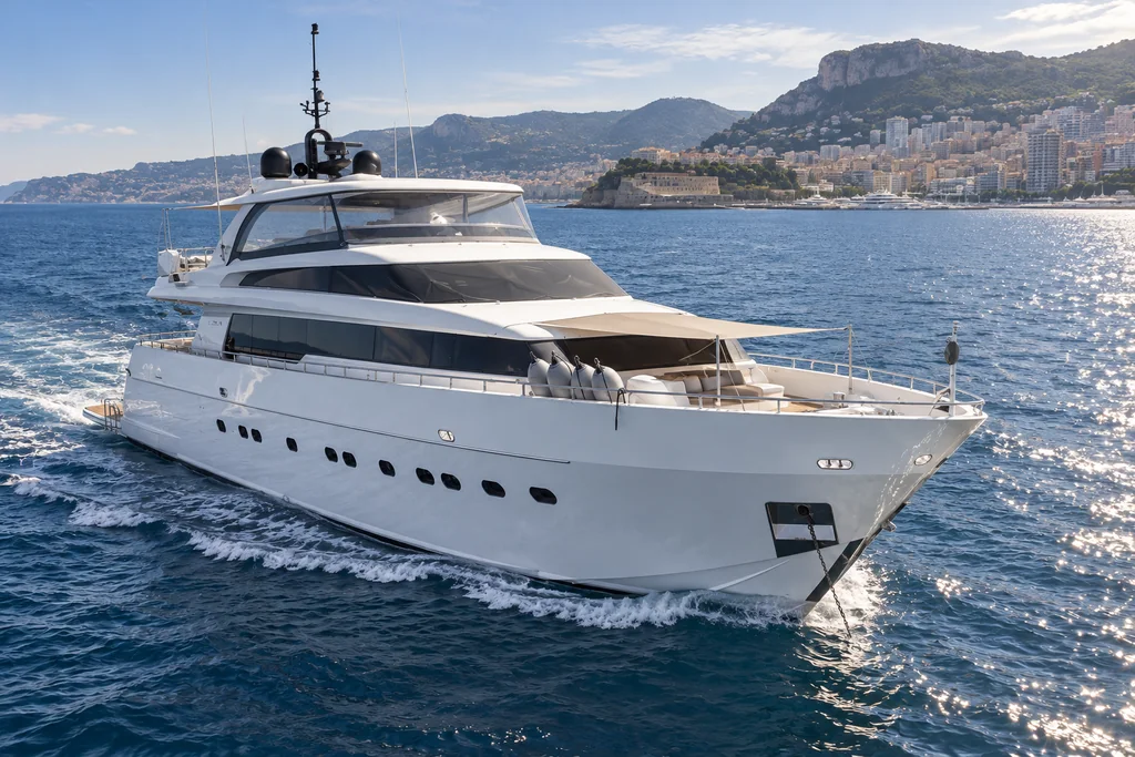Sanlorenzo SL88 sur la côte de Monaco