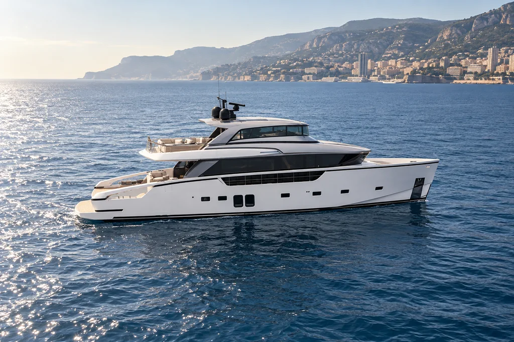 Sanlorenzo SX88 sur la côte de Monaco