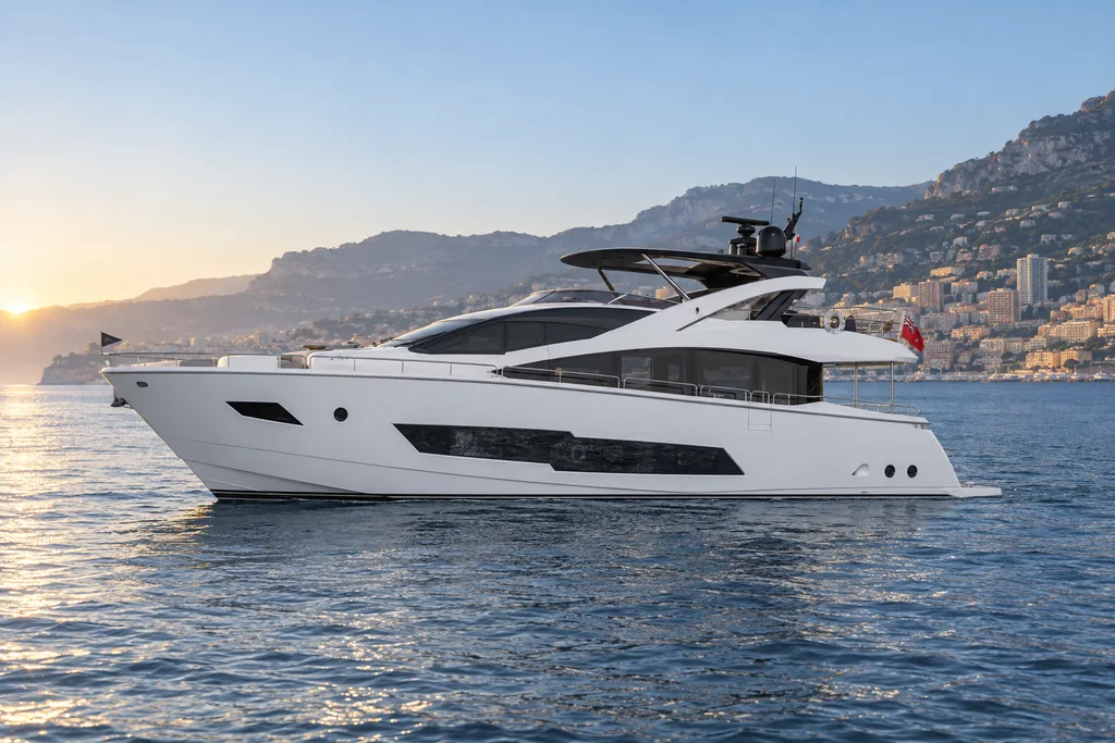 Sunseeker 86 Yacht sur la côte de Monaco