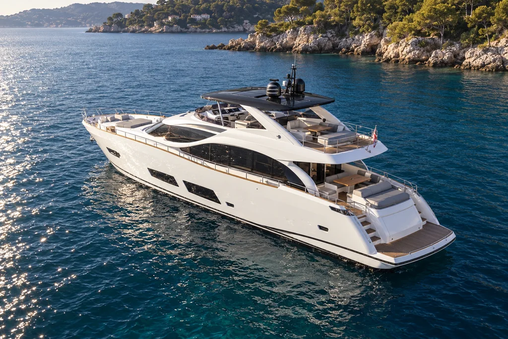 Sunseeker 28 Metre Yacht on the Monaco coast