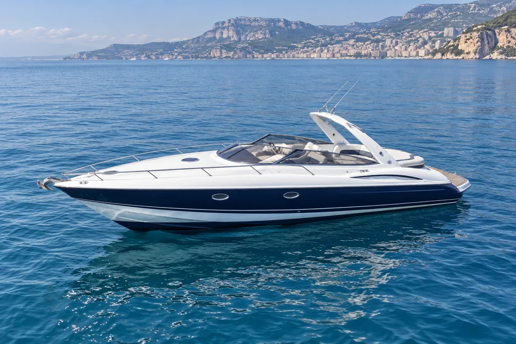 Sunseeker Superhawk 34 on the Monaco coast