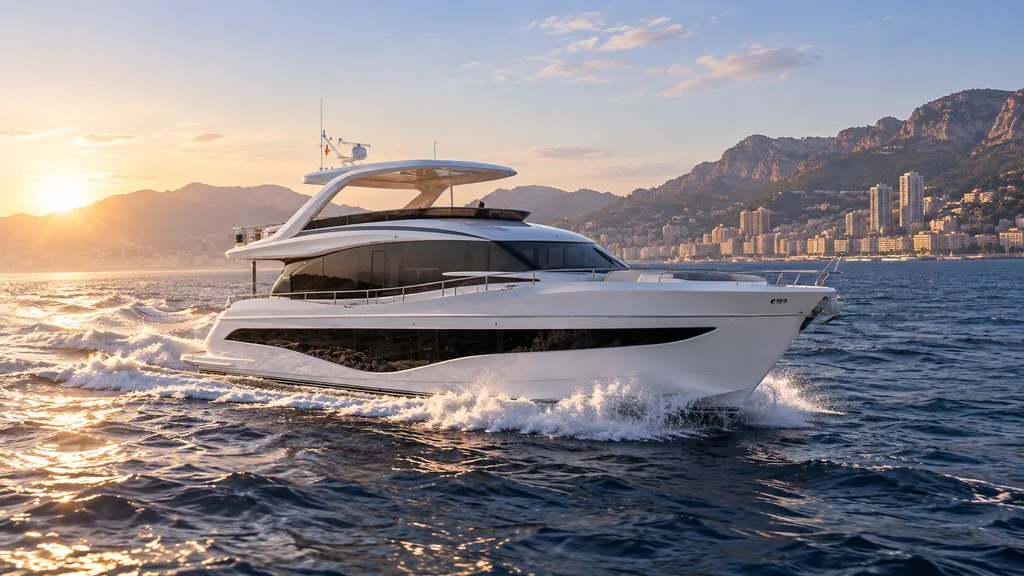 Princess Y80 exterior near Monaco